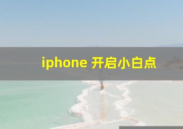 iphone 开启小白点